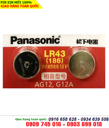 Pin LR43 AG12; Pin 1,5v Alkaline Panasonic LR43 AG12 chính hãng
